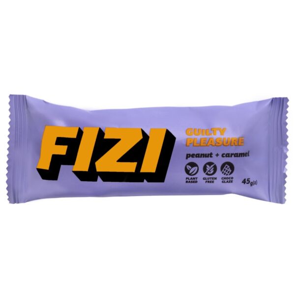 Baton w polewie czekoladowej PEANUT + CARAMEL" FIZI, 45g